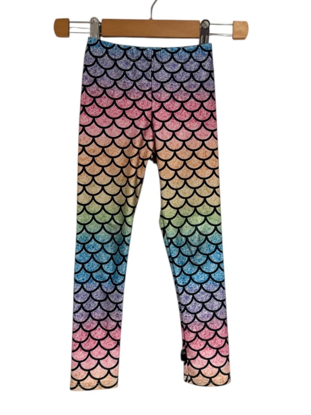 PIXIE LANE multi-colour sparkle/mermaid scales print leggings - size 3